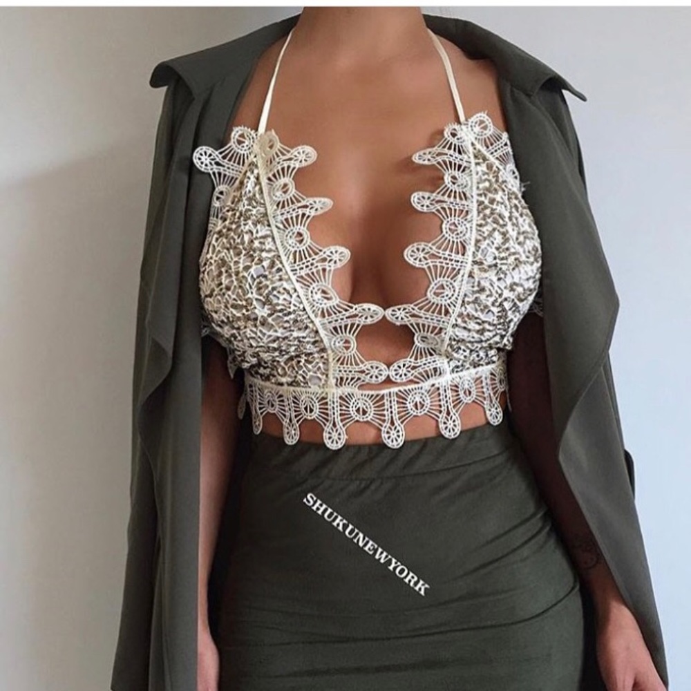 Sequin crop top